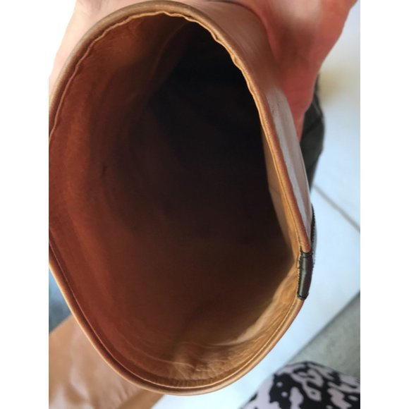 L' Autre Chose Riding Boots 38W Two Tone Tan Brown Equestrian Pull On Le… - Picture 10 of 12